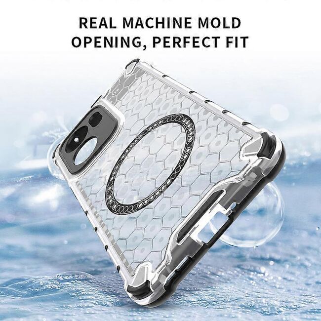 Husa pentru  Oppo Reno 13F, 13FS 4G, 5G Cyber Shield Bumper, Compatibila MagSafe, Antishock reinforced corners si margini intarite - Negru