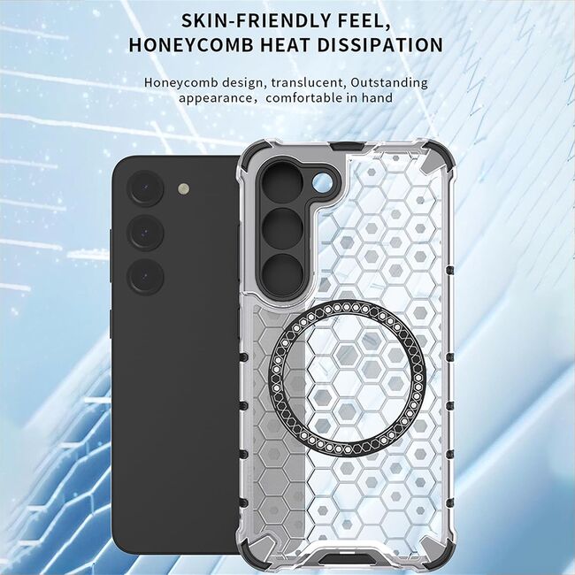 Husa pentru  Samsung Galaxy A22 5G Cyber Shield Bumper, Compatibila MagSafe, Antishock reinforced corners si margini intarite - Clear