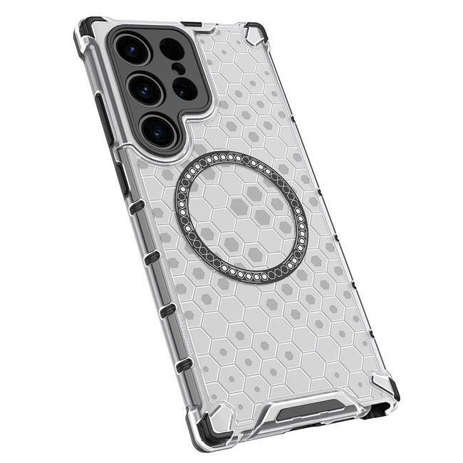 Husa pentru  Samsung Galaxy S24 Ultra Cyber Shield Bumper, Compatibila MagSafe, Antishock reinforced corners si margini intarite - Negru