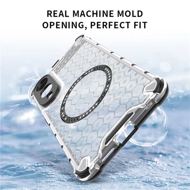 Husa pentru  Samsung Galaxy S25 Edge Cyber Shield Bumper, Compatibila MagSafe, Antishock reinforced corners si margini intarite - Clear