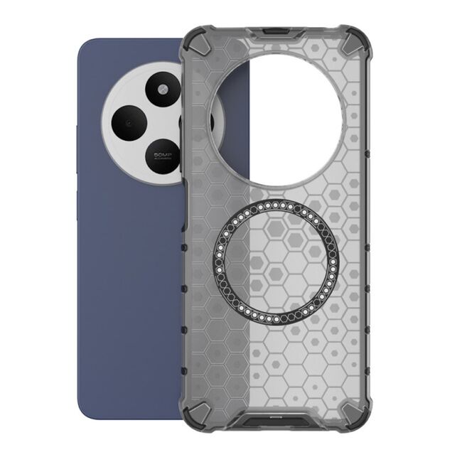 Husa pentru  Xiaomi Redmi 14C Cyber Shield Bumper, Compatibila MagSafe, Antishock reinforced corners si margini intarite - Negru