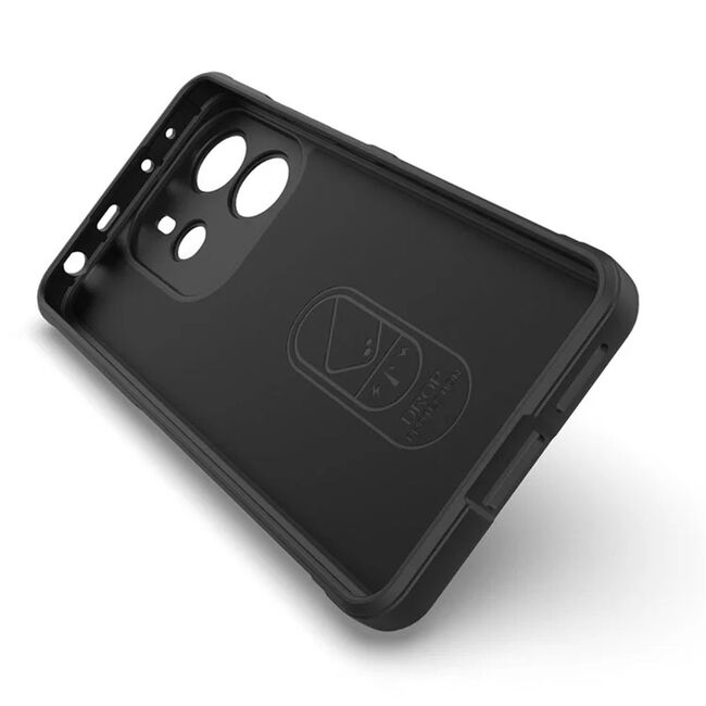 Husa pentru  Xiaomi Redmi Note 14 4G Liquid Silicone, Microfibre Lining, Non-Slip Airbag Design, Negru