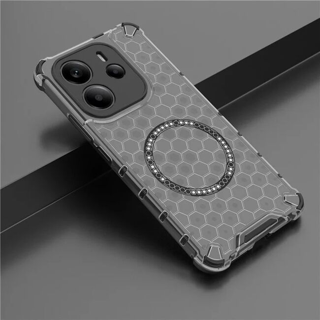 Husa pentru  iPhone 15 Pro Max Cyber Shield Bumper, Compatibila MagSafe, Antishock reinforced corners si margini intarite - Negru