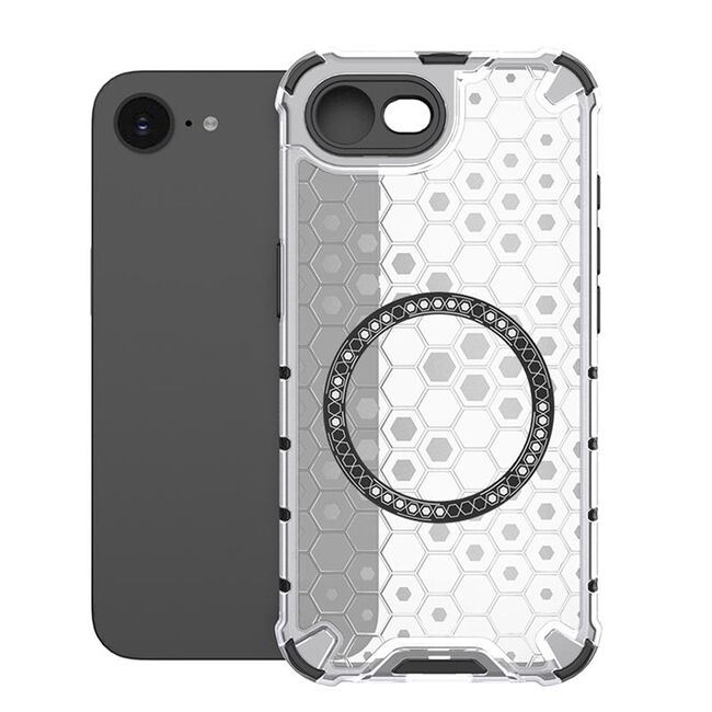 Husa pentru  iPhone 16e Cyber Shield Bumper, Compatibila MagSafe, Antishock reinforced corners si margini intarite - Clear