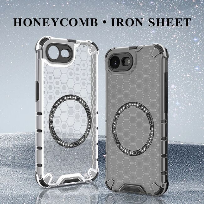 Husa pentru  iPhone 16e Cyber Shield Bumper, Compatibila MagSafe, Antishock reinforced corners si margini intarite - Negru