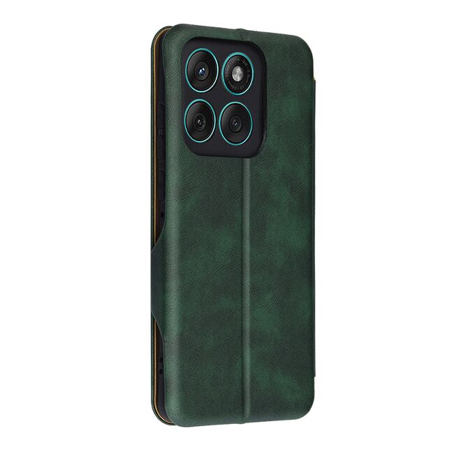 Husa tip carte pentru Motorola Edge 60 Fusion Smart Wallet fata - spate protectie 360 - Verde