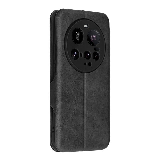 Husa tip carte pentru Xiaomi 15 Ultra Smart Wallet fata - spate protectie 360 - Negru