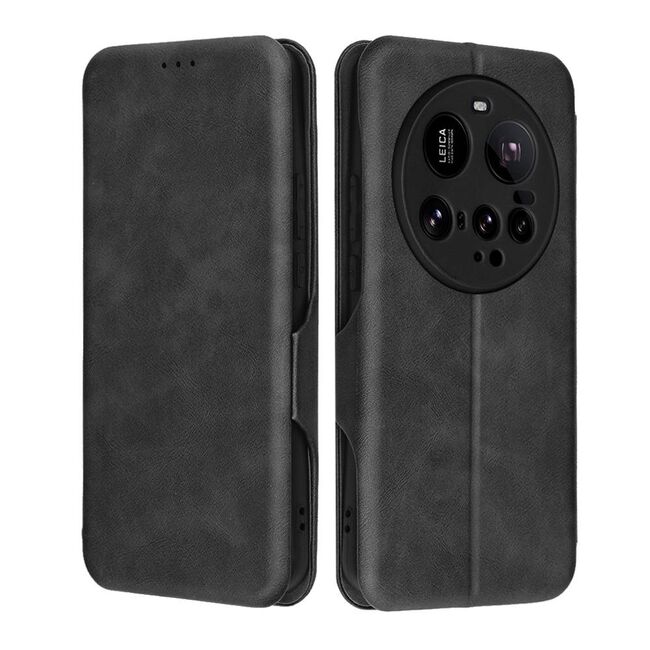 Husa tip carte pentru Xiaomi 15 Ultra Smart Wallet fata - spate protectie 360 - Negru