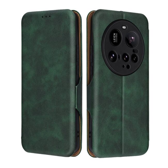 Husa tip carte pentru Xiaomi 15 Ultra Smart Wallet fata - spate protectie 360 - Verde
