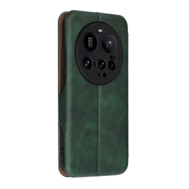 Husa tip carte pentru Xiaomi 15 Ultra Smart Wallet fata - spate protectie 360 - Verde