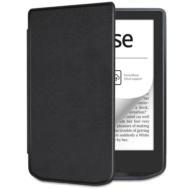 Husa pentru PocketBook Verse / Verse Pro / Verse Lite slim ultra-light, functie sleep/wake-up, inchidere magnetica - negru