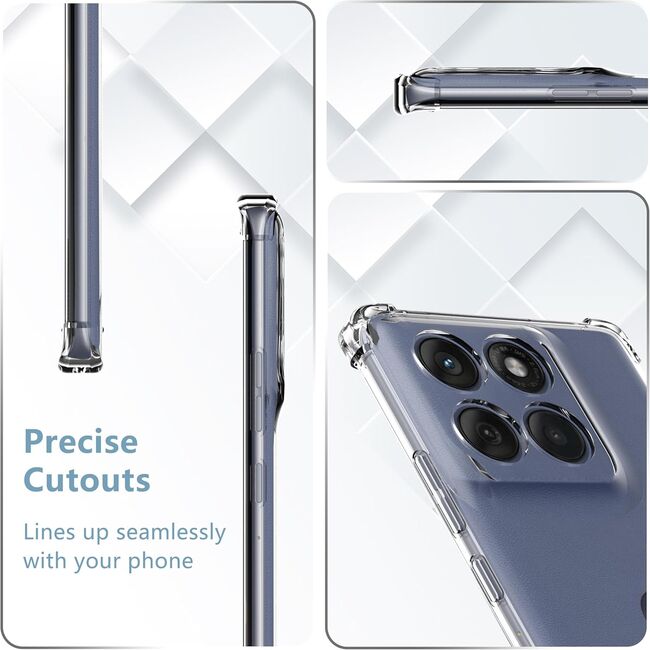 Husa pentru  Motorola Edge 60 Pro Slim Anti-Shock 1.5mm reinforced 4 corners, Transparent