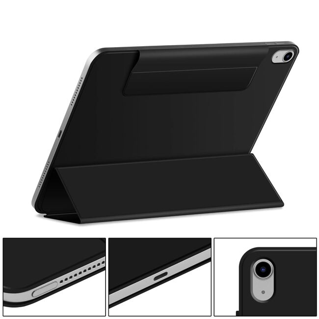 Husa pentru iPad Air 13 2025 / 2024 M3, M2 Smart Magnetic, Auto Sleep / Wake-up, Magnetică, Slim, detasabila, negru