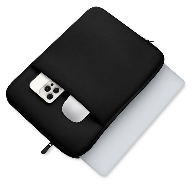 Husa pentru laptop SlimLine Executive 13-14 Inch – compatibila Macbook Air / Pro, Lenovo, Microsoft, Acer, HP, Asus, Protecție Elegantă, Design Subțire & Interior Catifelat - Negru