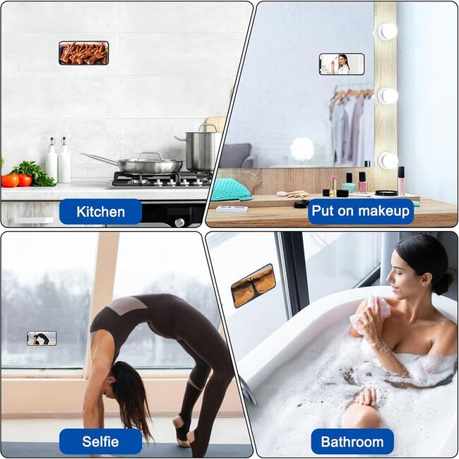 Suport adeziv cu ventuze pentru telefon Techsuit SL-PAD, roz