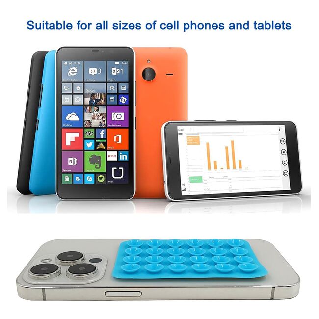 Suport adeziv cu ventuze pentru telefon Techsuit SW-PAD, alb