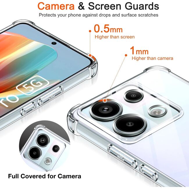 Husa pentru  Xiaomi Redmi Note 13 Pro 5G compatibila MagSafe Anti-Shock 1.5mm reinforced 4 corners - clear