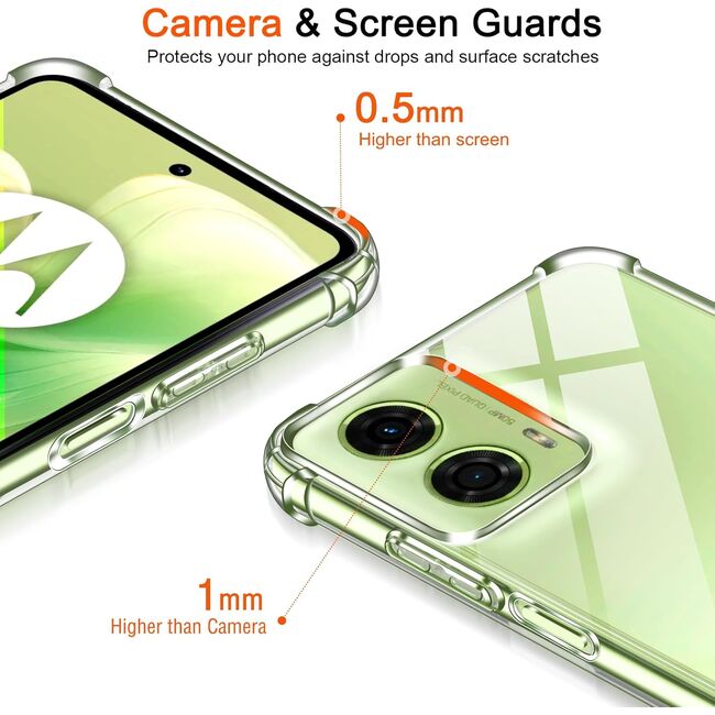 Husa pentru  Motorola Moto E14 / Motorola Moto G04 / Moto G04s / Moto G24 / G24 Power compatibila MagSafe Anti-Shock 1.5mm reinforced 4 corners - clear
