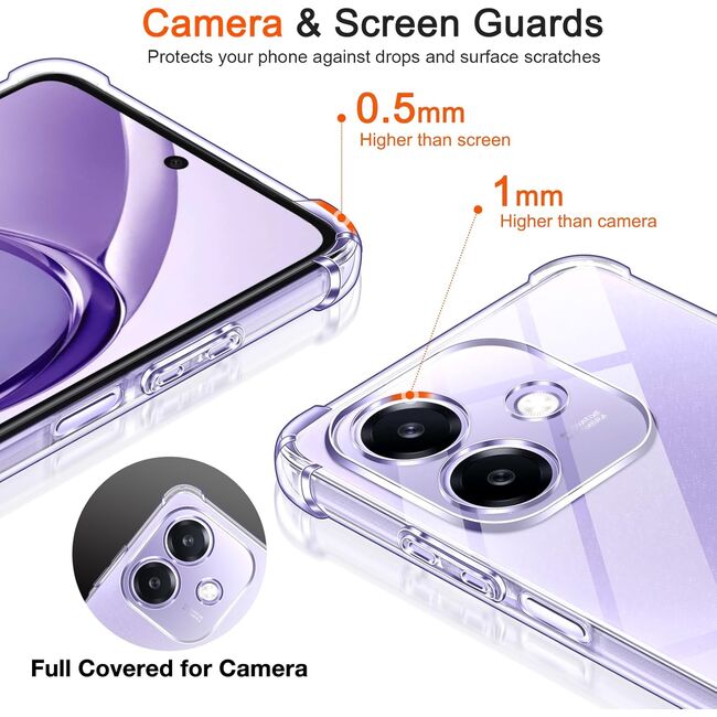 Husa pentru  Oppo A40 compatibila MagSafe Anti-Shock 1.5mm reinforced 4 corners - clear