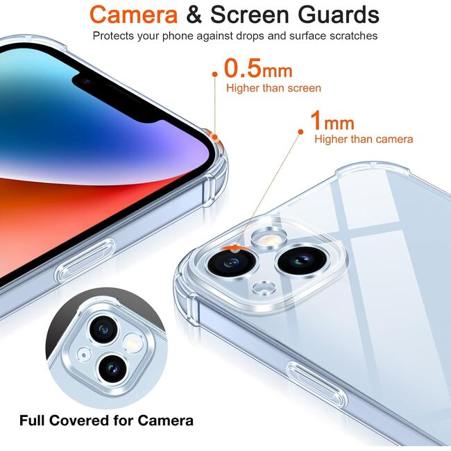 Husa pentru  iPhone 14 compatibila MagSafe Anti-Shock 1.5mm reinforced 4 corners - clear