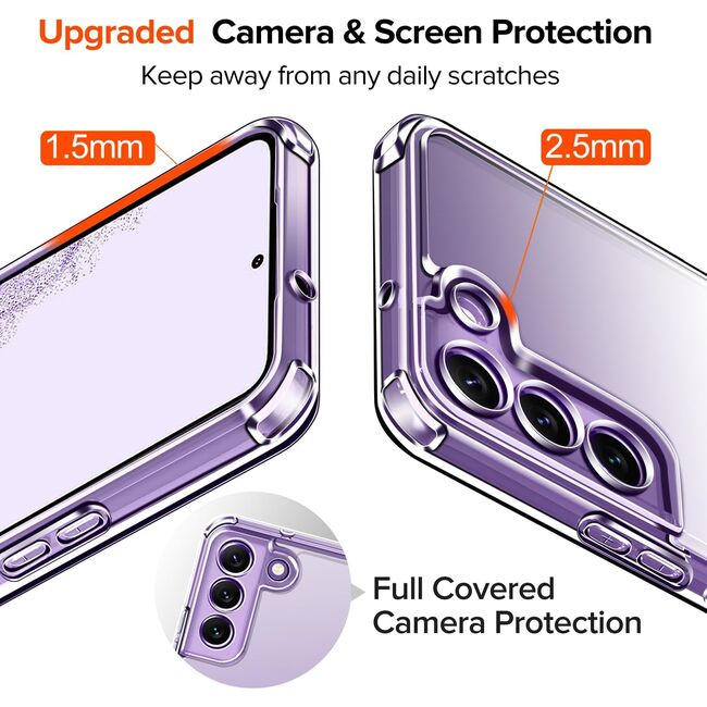 Husa pentru  Samsung Galaxy S22 5G compatibila MagSafe Anti-Shock 1.5mm reinforced 4 corners - clear