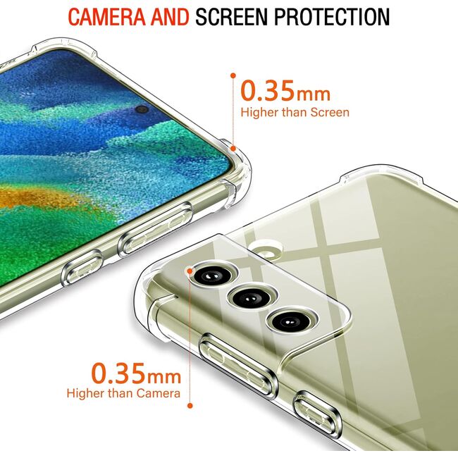 Husa pentru  Samsung Galaxy S21 FE compatibila MagSafe Anti-Shock 1.5mm reinforced 4 corners - clear