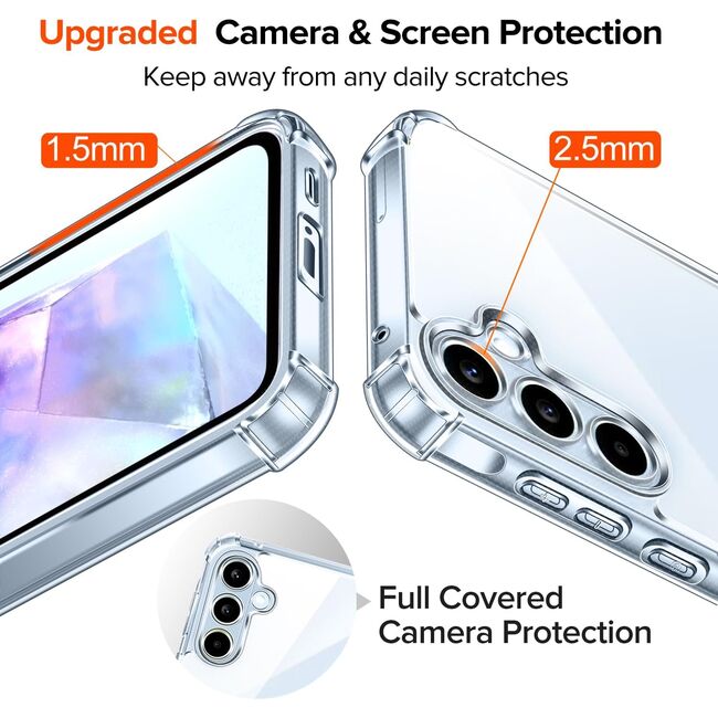 Husa pentru  Samsung Galaxy A55 compatibila MagSafe Anti-Shock 1.5mm reinforced 4 corners - clear