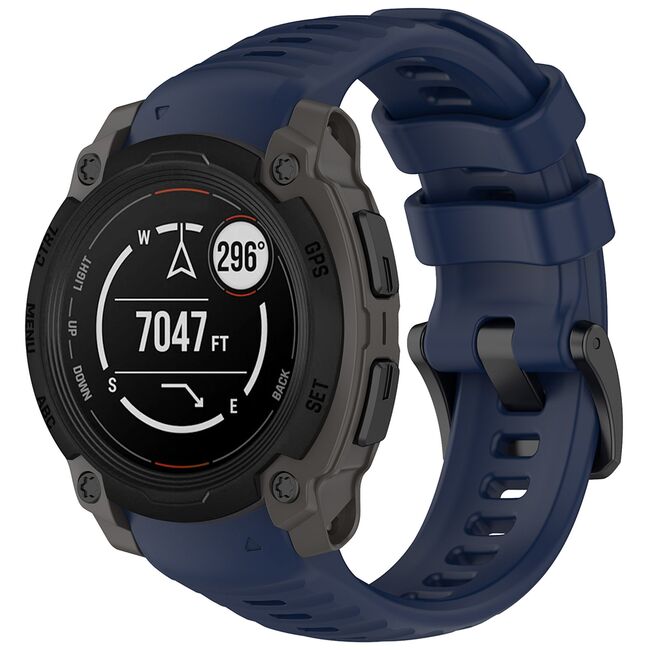Curea pentru Garmin Instinct E 40mm din silicon, latime 22 mm - Albastru inchis