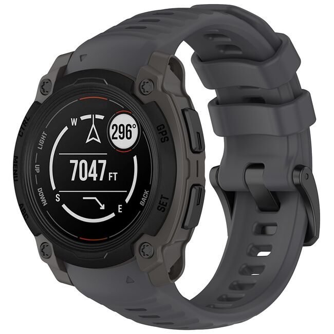 Curea pentru Garmin Instinct E 40mm din silicon, latime 22 mm - Gri inchis
