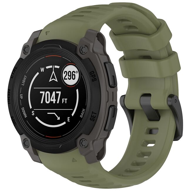 Curea pentru Garmin Instinct E 40mm din silicon, latime 22 mm - Verde