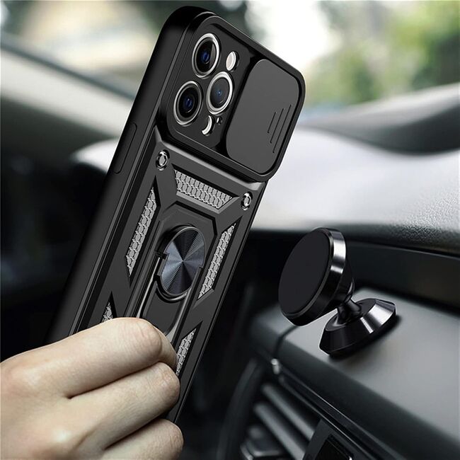 Husa iPhone 12 mini protectie camera Techsuit CamShield Series, negru
