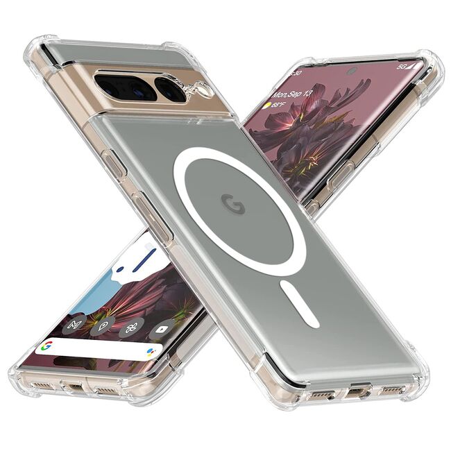 Husa pentru  Google Pixel 7 Pro compatibila MagSafe Anti-Shock 1.5mm reinforced 4 corners - clear