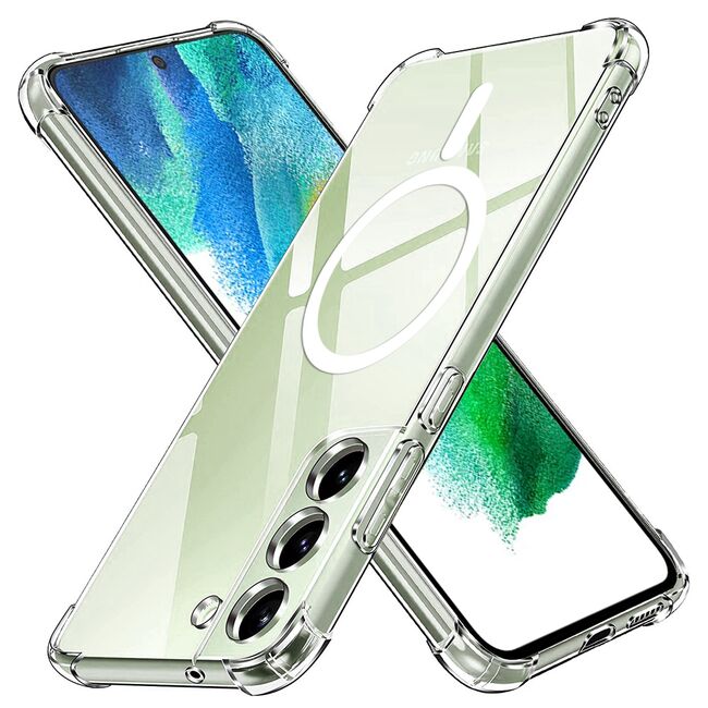 Husa pentru  Samsung Galaxy S21 FE compatibila MagSafe Anti-Shock 1.5mm reinforced 4 corners - clear