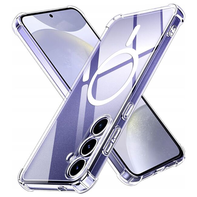 Husa pentru  Samsung Galaxy S24+ Plus compatibila MagSafe Anti-Shock 1.5mm reinforced 4 corners - clear