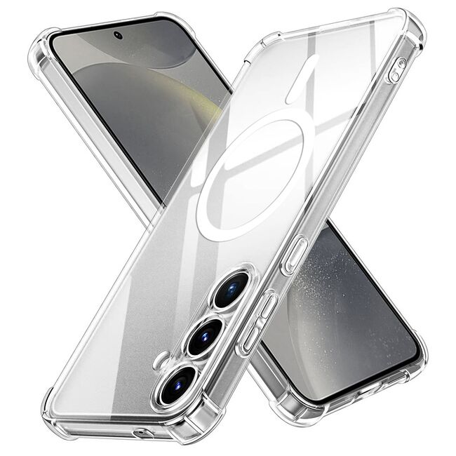 Husa pentru  Samsung Galaxy S24 compatibila MagSafe Anti-Shock 1.5mm reinforced 4 corners - clear