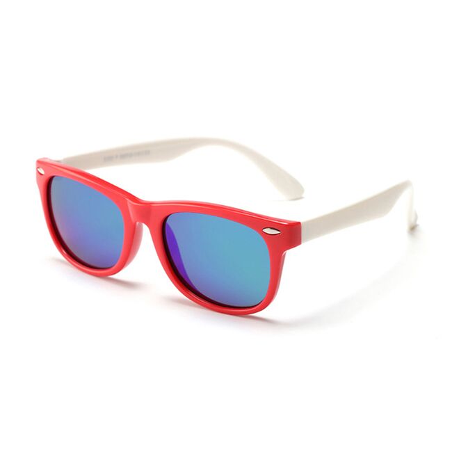 Ochelari de Soare pentru Copii cu Protectie UV - Techsuit (D802) - Red / White / Green