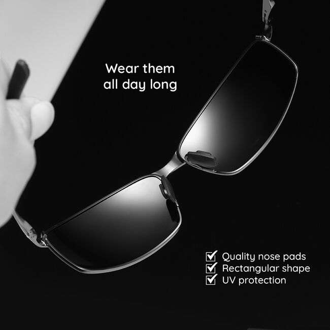 Ochelari de Soare pentru Barbati - Techsuit (559) - Gun Color / Black