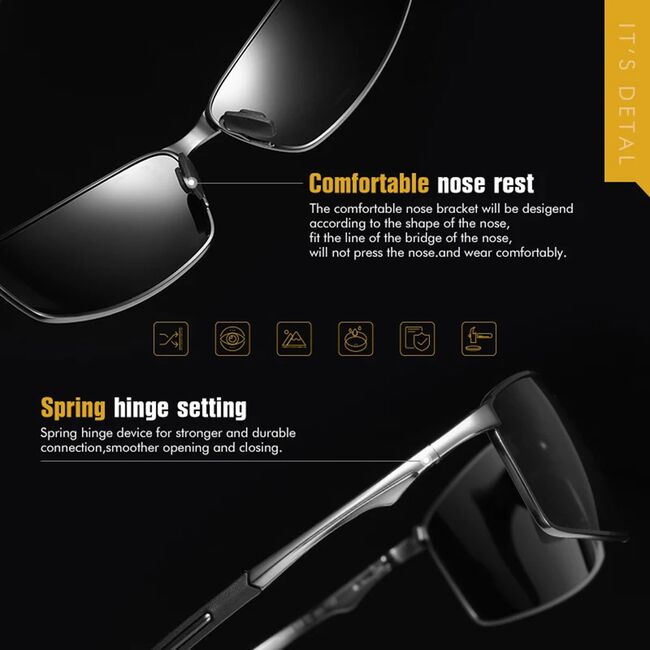 Ochelari de Soare pentru Barbati - Techsuit (559) - Gun Color / Black