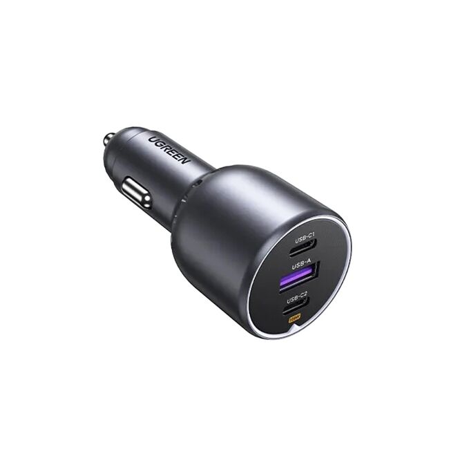 Incarcator pentru Masina cu Indicator LED, USB, 2x Type-C, 130W - Ugreen EC705 (35025) - Grey