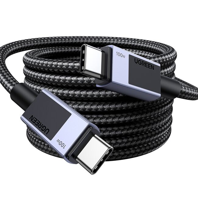 Cablu de Date USB-C la Type-C, PD100W, 5A, 480Mbps, 3m - Ugreen L512 (45065) - Space Gray