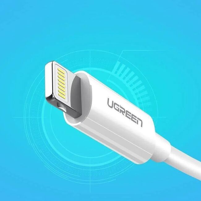Cablu de Date USB la Lightning, 5V/2.4A, 480Mbps, 2m - Ugreen US155 (20730) - White