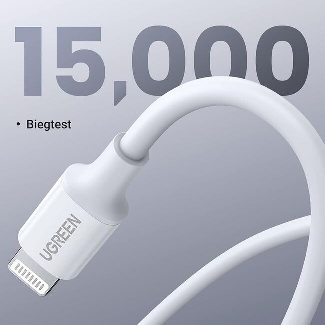 Cablu de Date USB-C la Lightning, 5V/3A, 480Mbps, 1m - Ugreen US171 (10493) - White