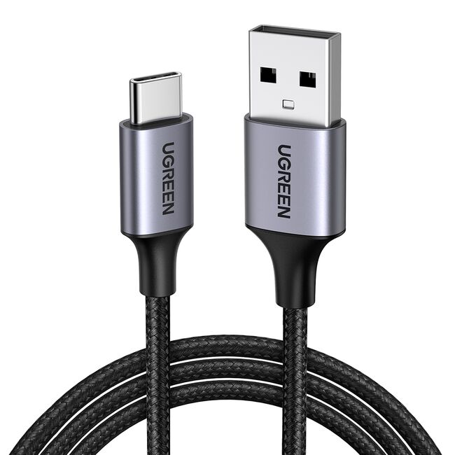 Cablu de Date USB la Type-C, PD18W, 3A, 480Mbps, QC3.0, 1m - Ugreen US288 (60126) - Black