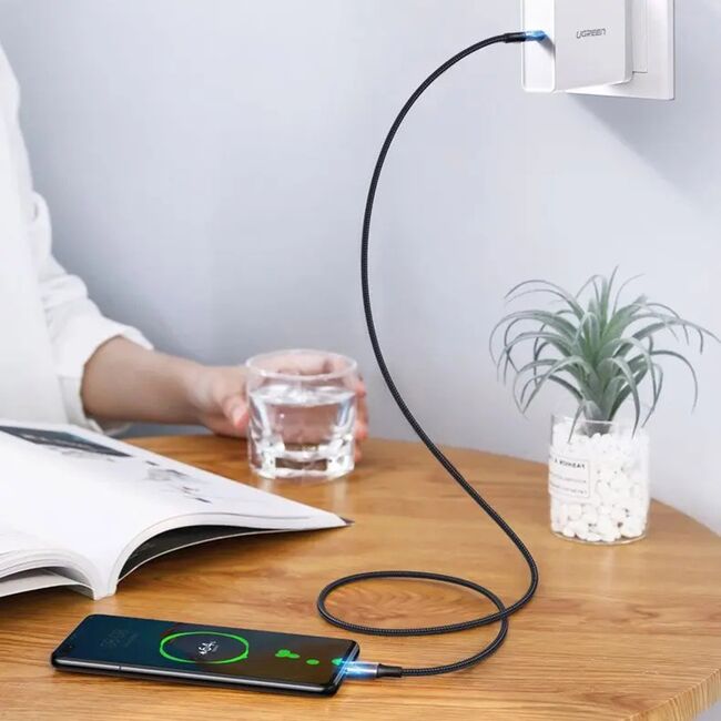 Cablu de Date USB-C la Type-C, PD100W, 5A, 480Mbps, 1m - Ugreen US316 (70427) - Black