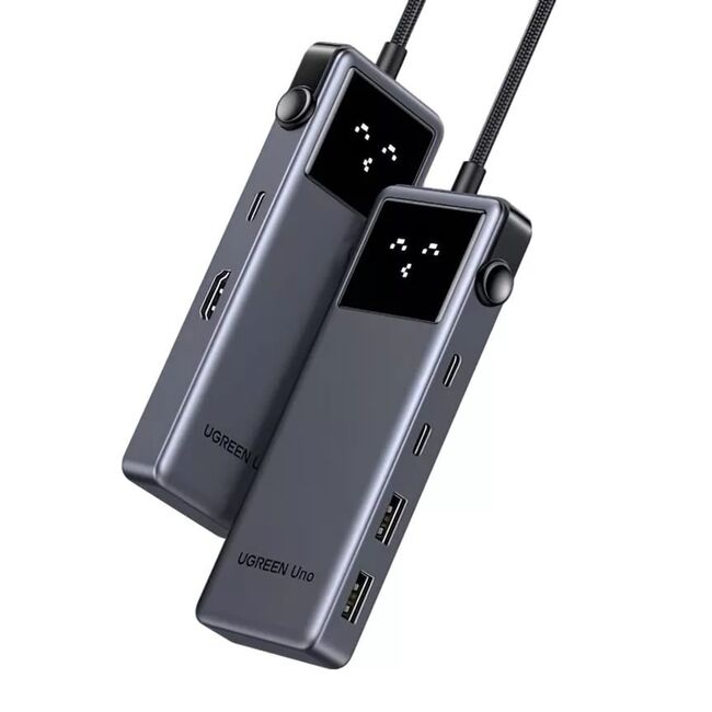 Docking Station 2x USB, 2x Type-C, HDMI, 10Gb/s, 4K, Display LED, Slot Card - Ugreen Uno 6in1 CM888 (35998) - Black