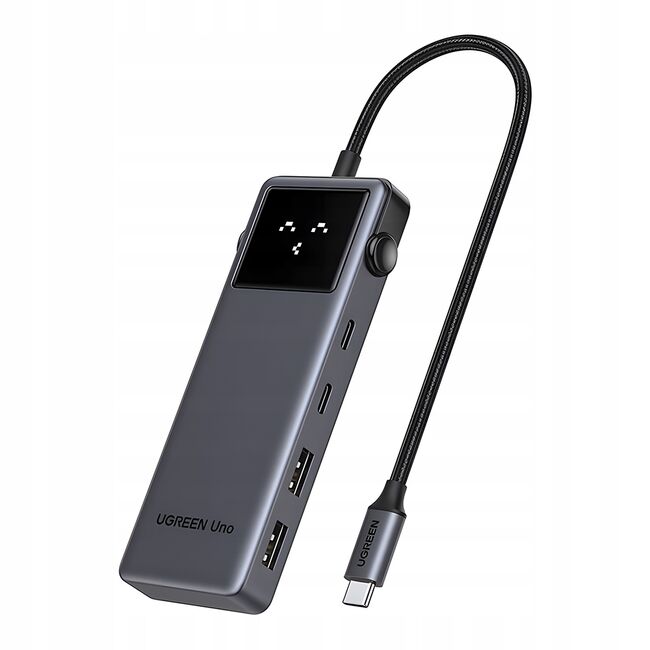 Docking Station 2x USB, 2x Type-C, HDMI, 10Gb/s, 4K, Display LED, Slot Card - Ugreen Uno 6in1 CM888 (35998) - Black