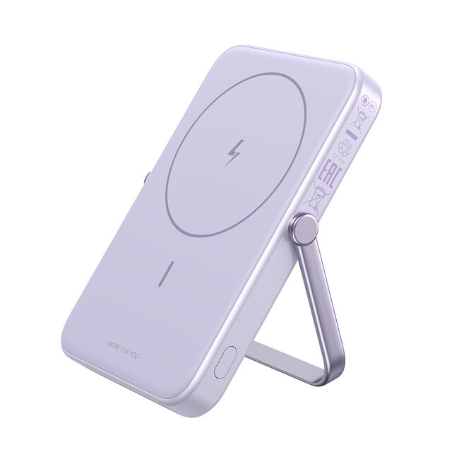 Baterie Externa Wireless cu Display 5000mAh, USB-C, 18W, 5V/3A - Ugreen PB571 (35606B) - Purple