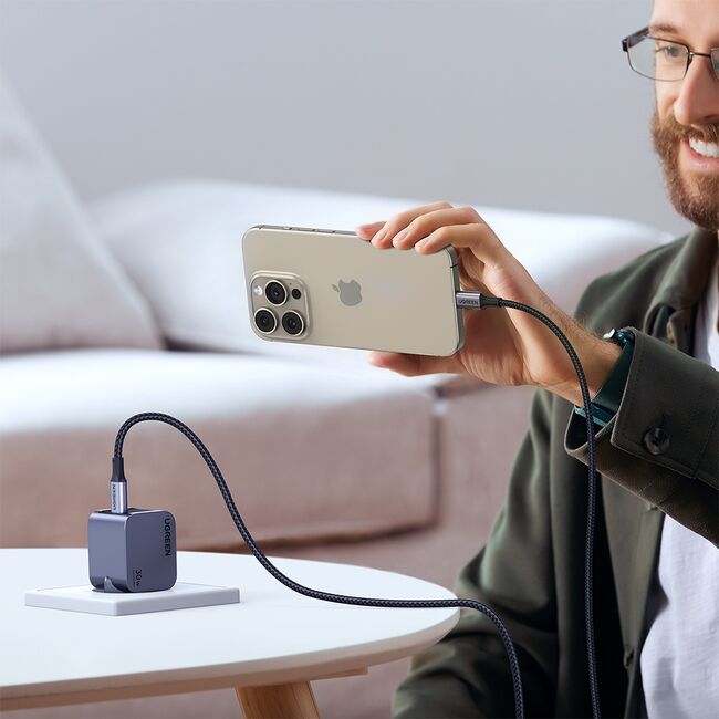 Incarcator pentru Priza Type-C, GaN, Fast Charging, 30W, 3A, PD3.0, QC4.0+ - Ugreen Nexode Pro X703 (35006) - Grey
