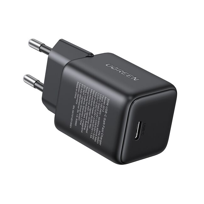 Incarcator USB-C, GaN, Fast Charging, 30W, QC4, 5V/3A - Ugreen X513 (65007) - Black