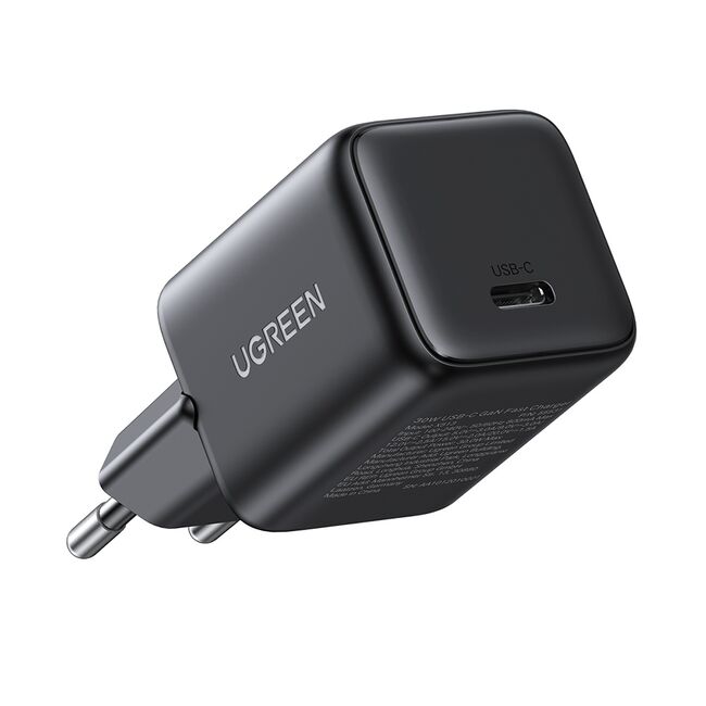 Incarcator USB-C, GaN, Fast Charging, 30W, QC4, 5V/3A - Ugreen X513 (65007) - Black